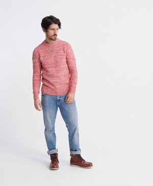 Superdry Keystone Crew Neck Férfi Ugró Piros | AWYGQ8754